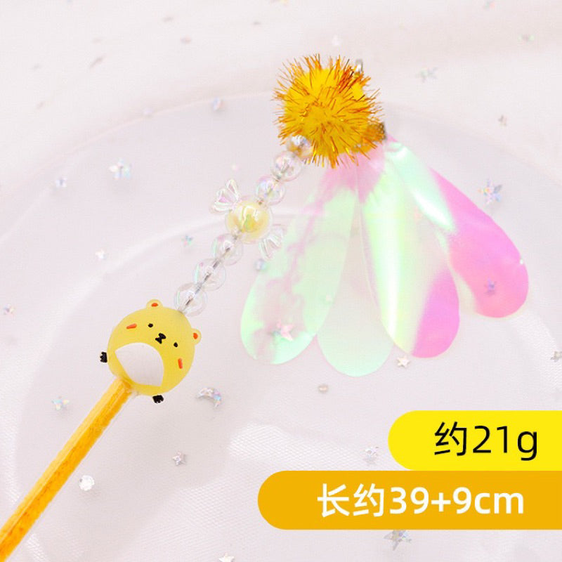 Colorful Cat Teaser Collection Fun Toy Kitten Stick Wand Chaser