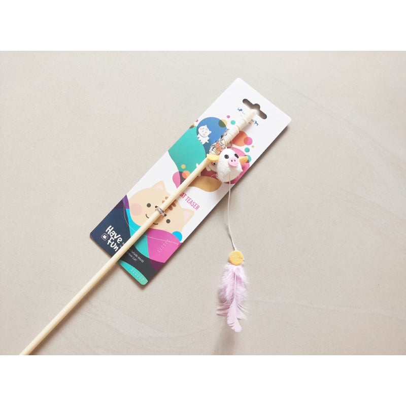 Cat Teaser Long String with Cocoon Kitten Toy for Pet Active Training Stick Wand Amy Carol
