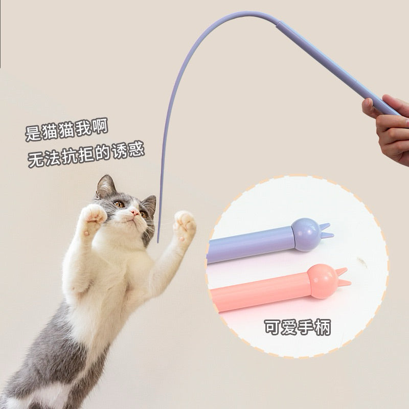 New Cat Teaser Mice Tail Silicone Rubber Cat Toy
