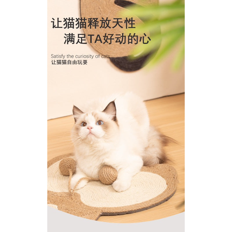 Corgi butt Sisal Scratcher Scratch Board Pad Cat Sleep Mat Pet Toy