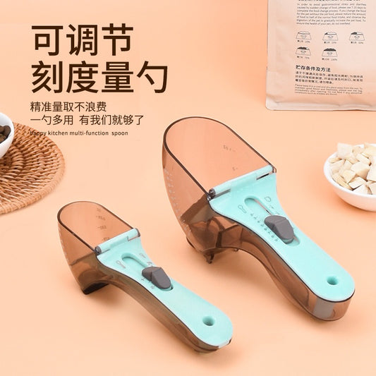 Adjustable Pet Food Spoon Measurement Feeder