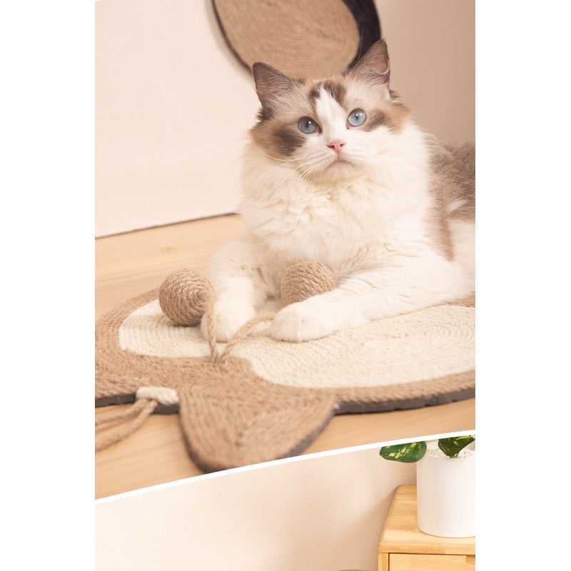 Corgi butt Sisal Scratcher Scratch Board Pad Cat Sleep Mat Pet Toy