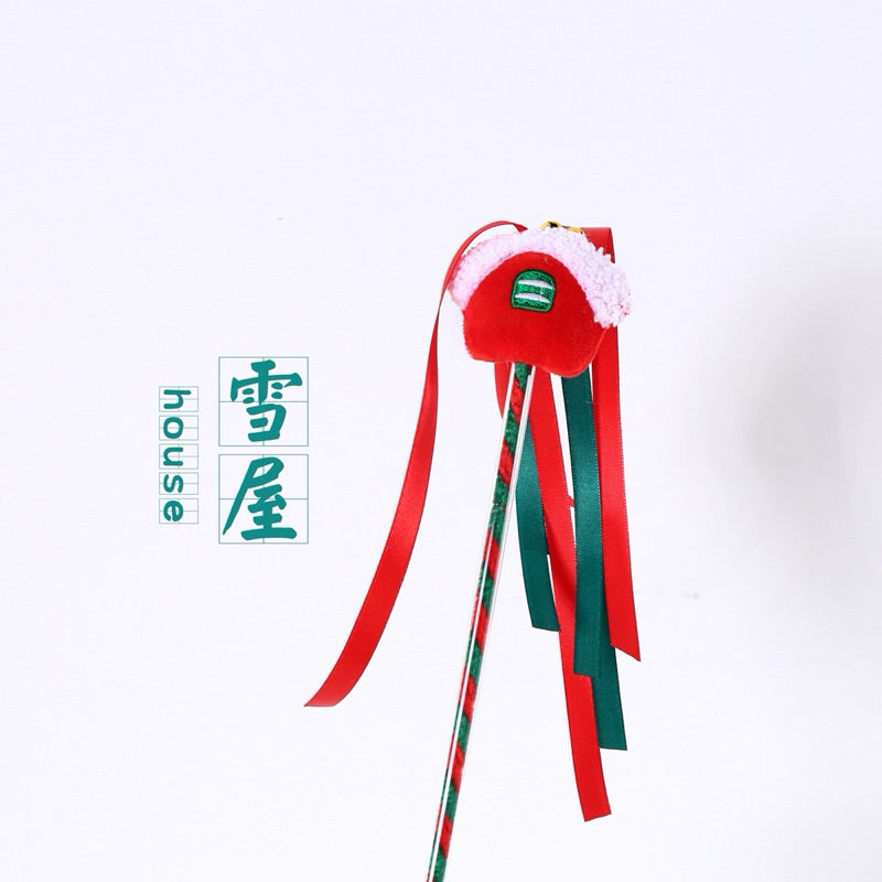 Pawfessor Cat Teaser with Tassels Christmas Wand Stick Chaser