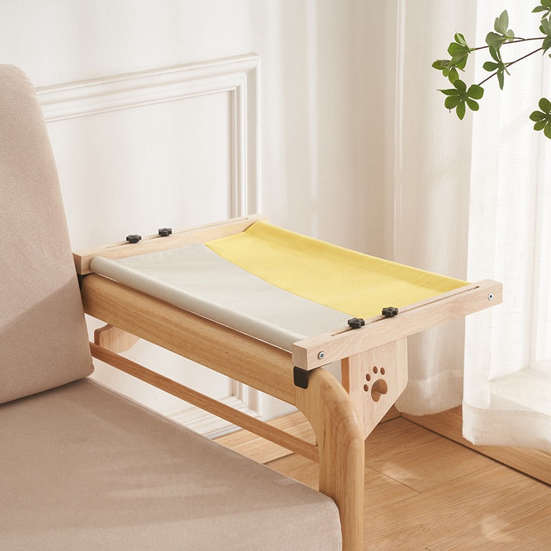 Woonden hammock by bed Cat Bed Resting Chair Solid wood