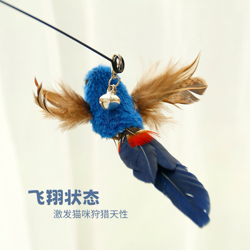 New Cat Teaser Artificial Bird Cat Teaser with Suction Pad