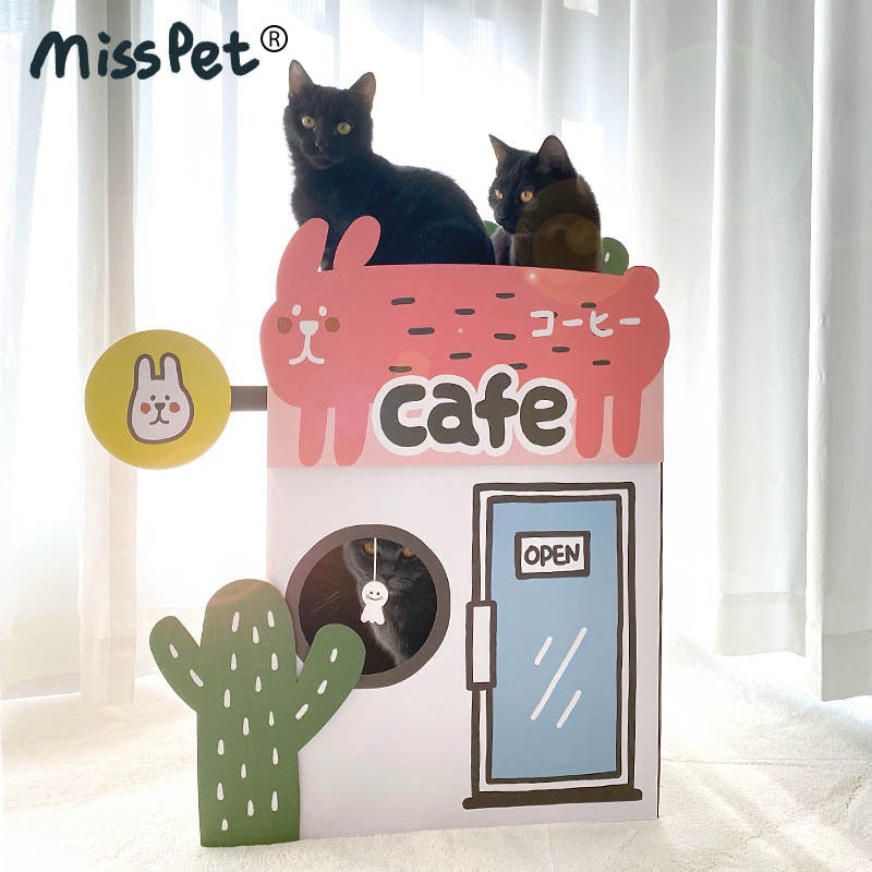 New Arrive Misspet Cafe Double Deck Cactus Coffee House Cat Scratcher House
