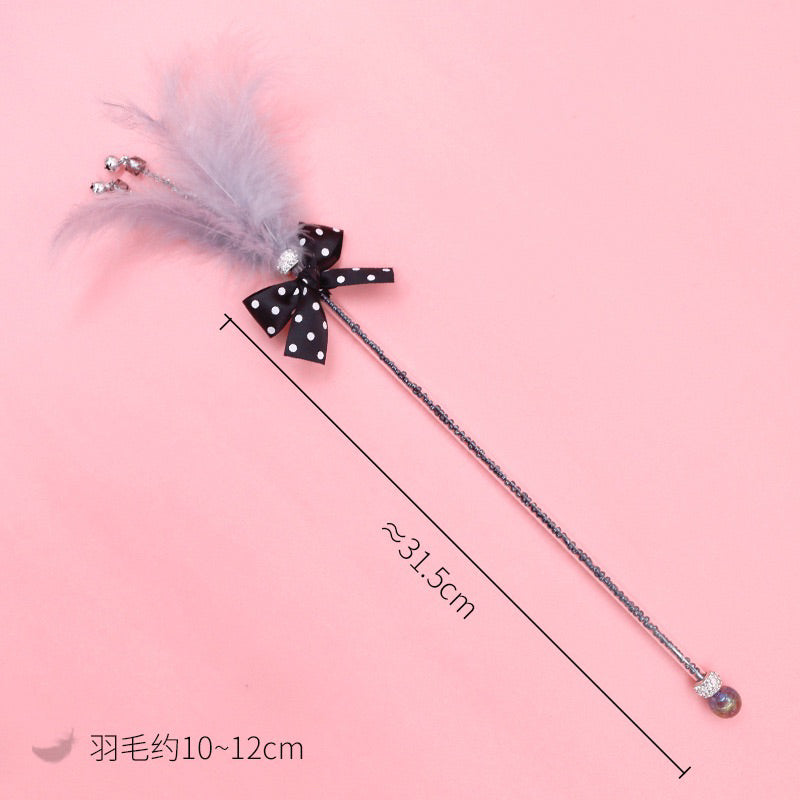 Colorful Cat Teaser Collection Fun Toy Kitten Stick Wand Chaser