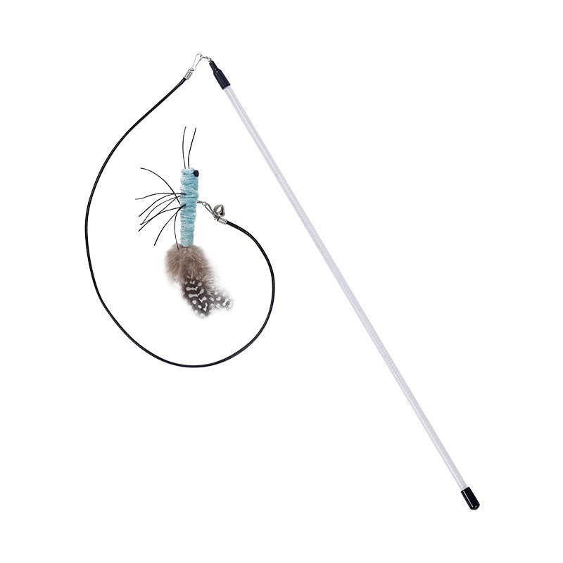 Bug and Elastic Rope Cat Teaser with Bell Wand Stick Chaser