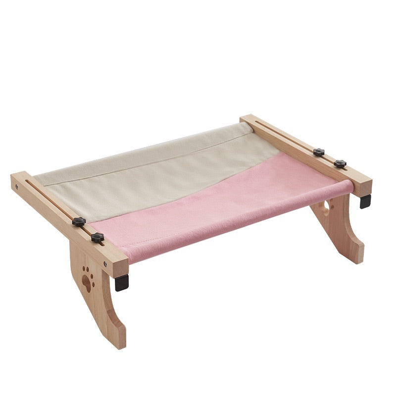 Woonden hammock by bed Cat Bed Resting Chair Solid wood