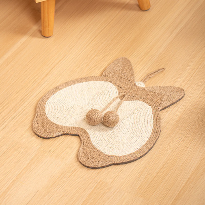 Corgi butt Sisal Scratcher Scratch Board Pad Cat Sleep Mat Pet Toy