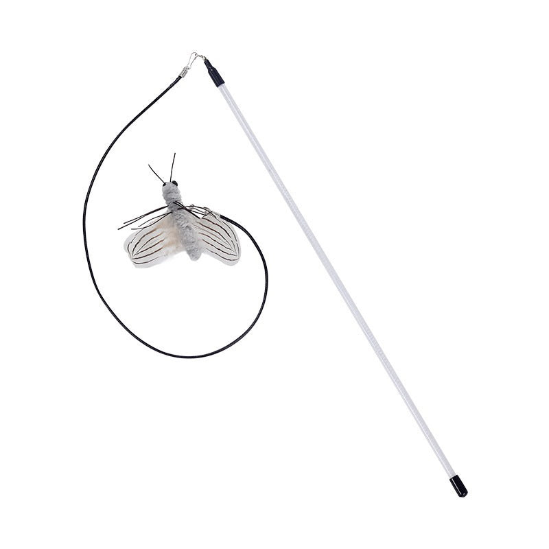 Bug and Elastic Rope Cat Teaser with Bell Wand Stick Chaser