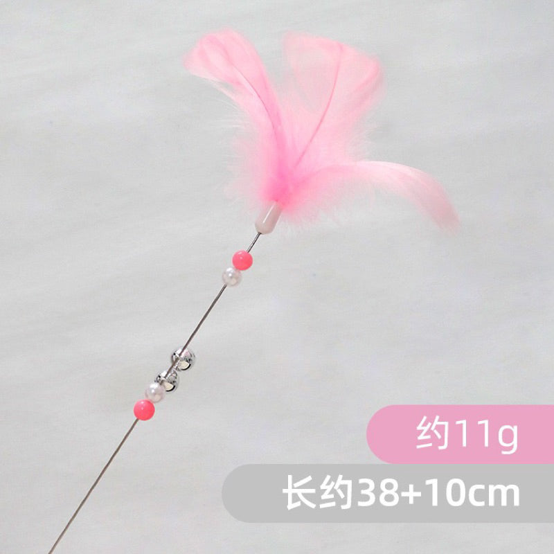 Colorful Cat Teaser Collection Fun Toy Kitten Stick Wand Chaser