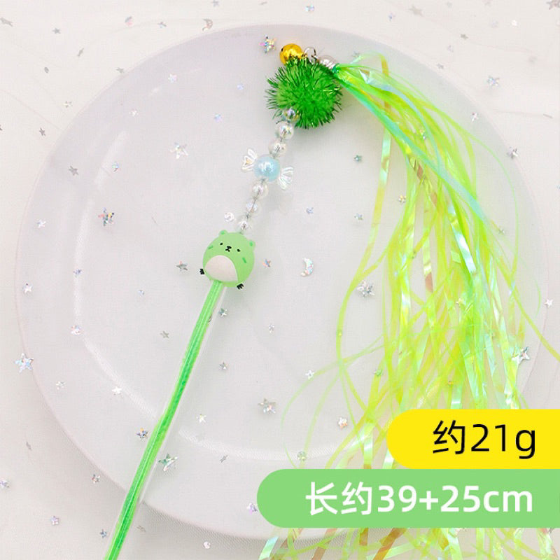 Colorful Cat Teaser Collection Fun Toy Kitten Stick Wand Chaser