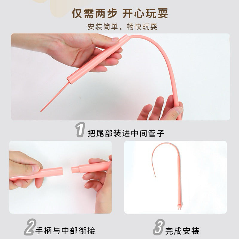 New Cat Teaser Mice Tail Silicone Rubber Cat Toy