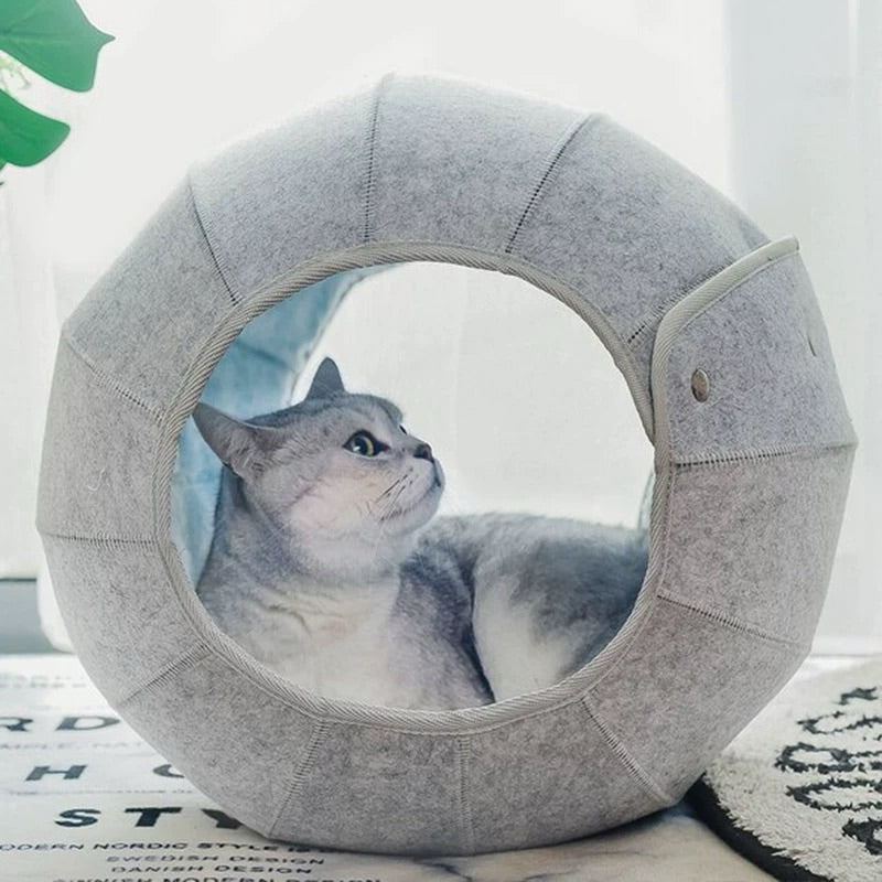 Felt Snail Cat House Multi Function Transformer Pet Bed