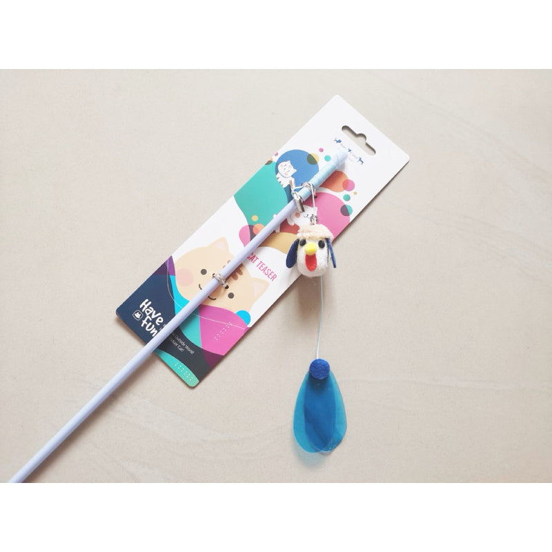 Cat Teaser Long String with Cocoon Kitten Toy for Pet Active Training Stick Wand Amy Carol