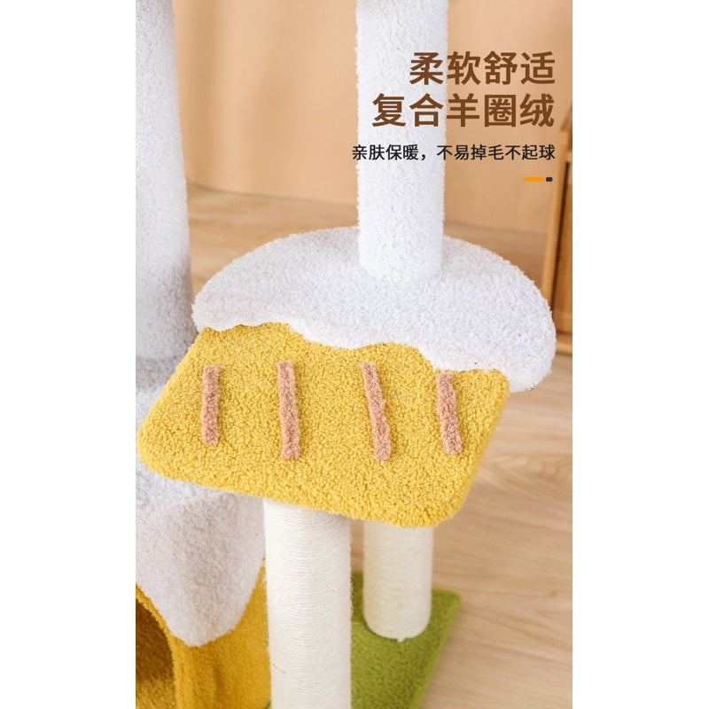 Ice Cream Cat Climbing Tree Climber Condo Scratch Post Scratching Toy