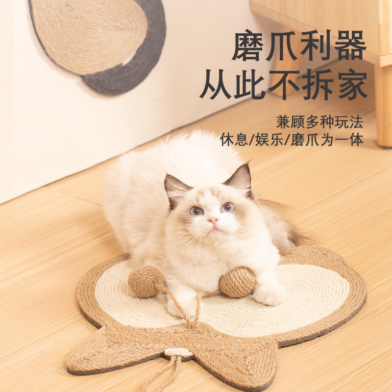 Corgi butt Sisal Scratcher Scratch Board Pad Cat Sleep Mat Pet Toy