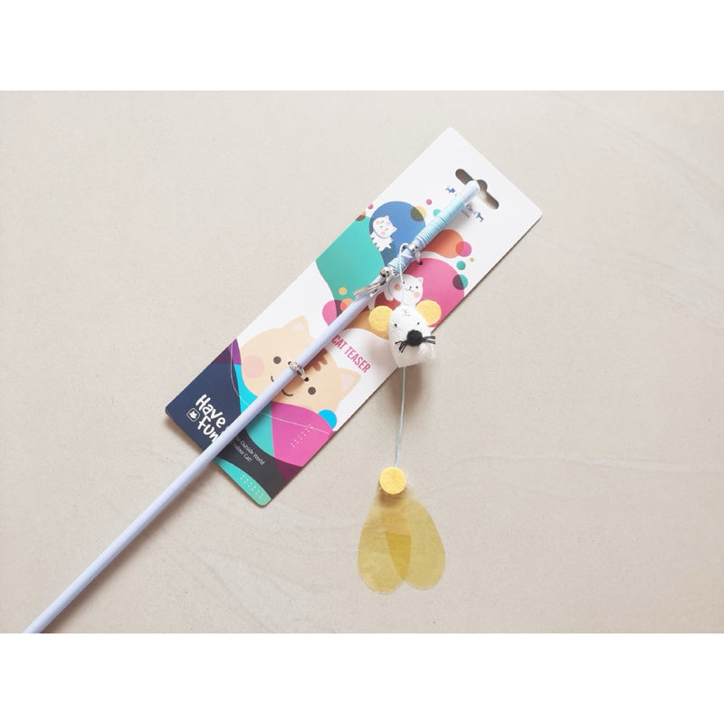 Cat Teaser Long String with Cocoon Kitten Toy for Pet Active Training Stick Wand Amy Carol