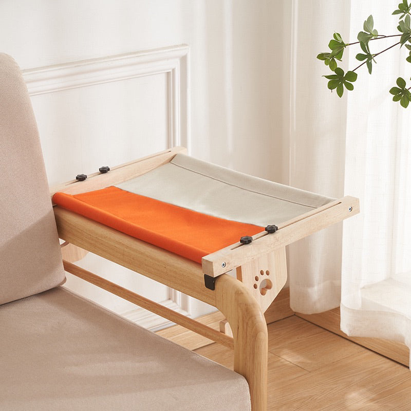 Woonden hammock by bed Cat Bed Resting Chair Solid wood