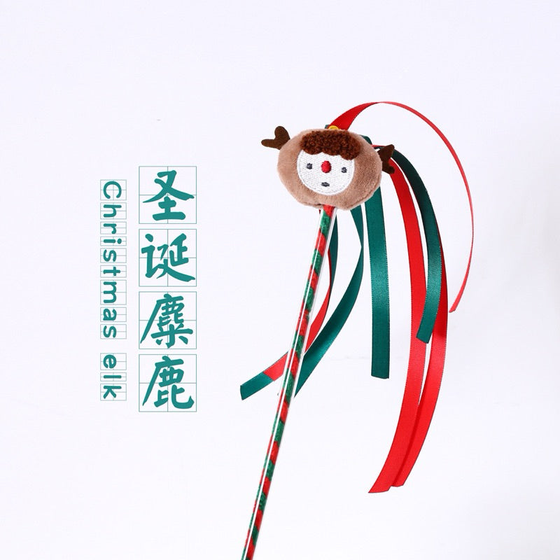 Pawfessor Cat Teaser with Tassels Christmas Wand Stick Chaser