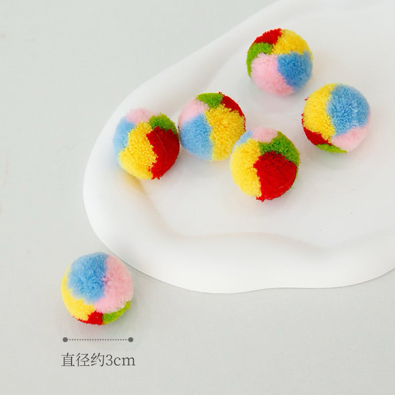 Small Fluffy Ball Cat Toy Chaser Gift Set