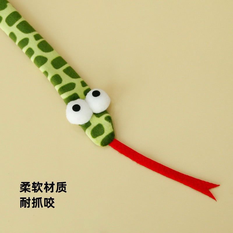 Cat Teaser Soft Green Snack with Plastic Paper Long Pet Toy