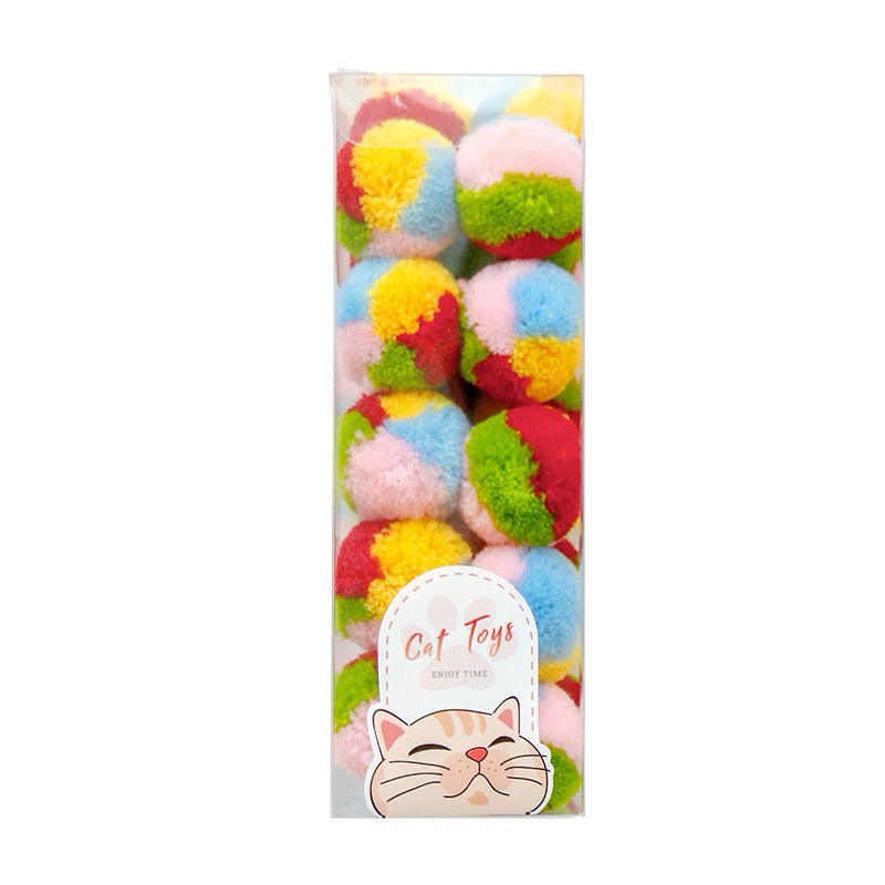 Small Fluffy Ball Cat Toy Chaser Gift Set