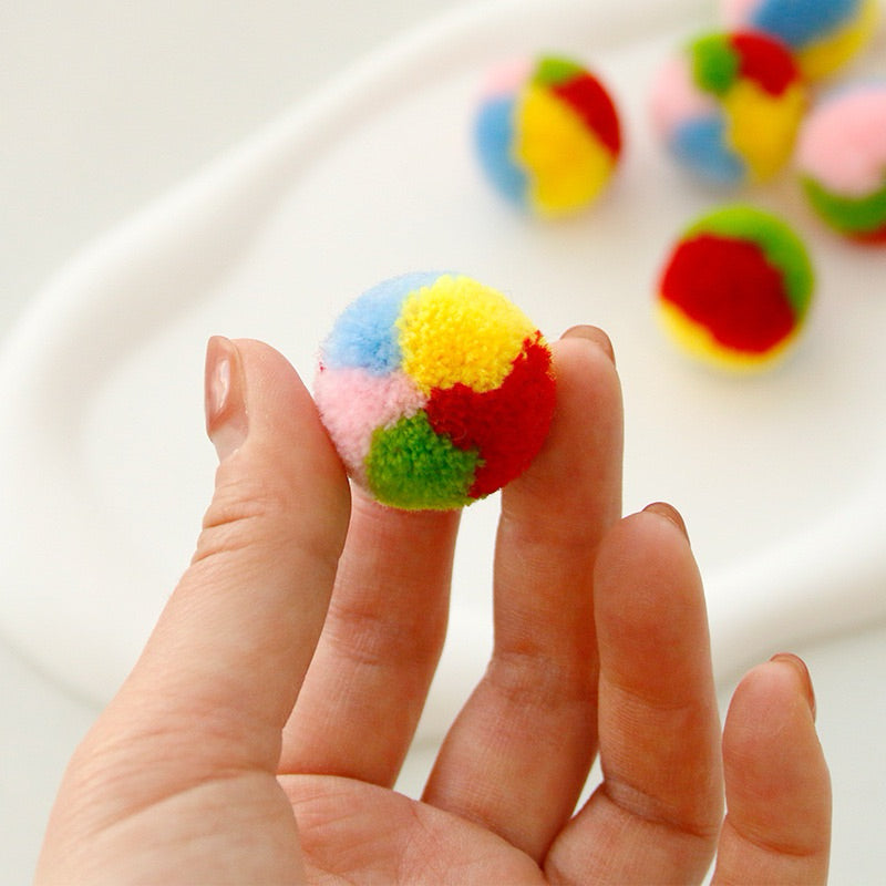 Small Fluffy Ball Cat Toy Chaser Gift Set