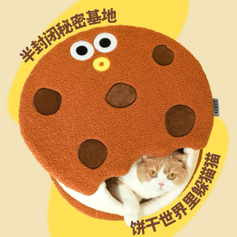 Purlab Soft Warm Cookie Cat Bed House Dog Pet Pad Mat