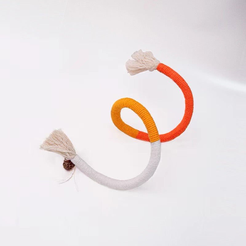 Cat Bitting Rope Toy with Catnip Fruit Chasing Toy