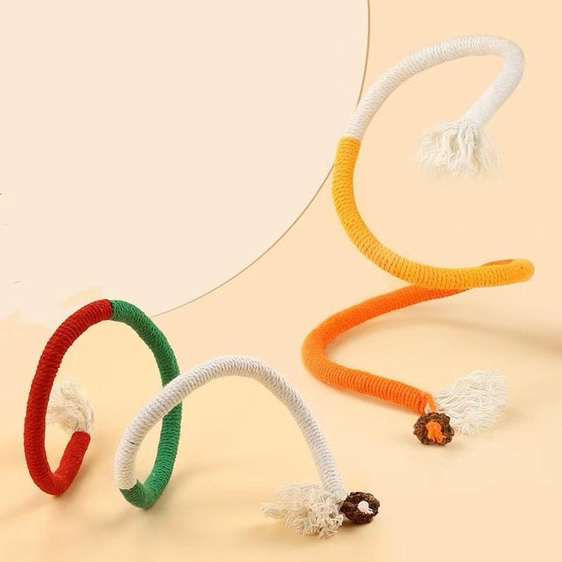 Cat Bitting Rope Toy with Catnip Fruit Chasing Toy