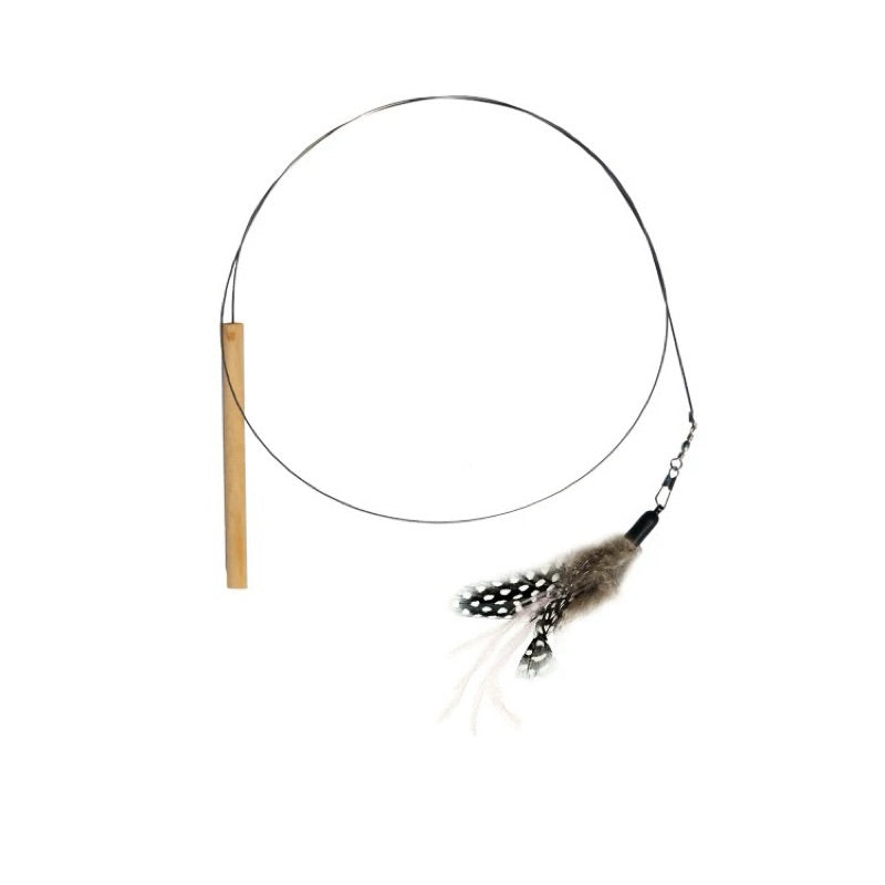 Amy Carol Irregular Feather Teaser Wand – Durable & Fun Cat Toy