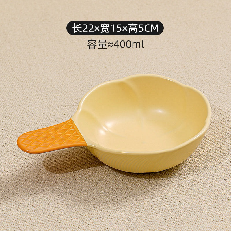 Icecream Ceramic Pet Bowl Cat Dog Feeder with Handle