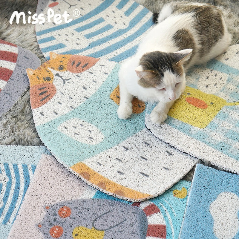 Misspet Cat Litter Box Mat Door Pad Cat Design