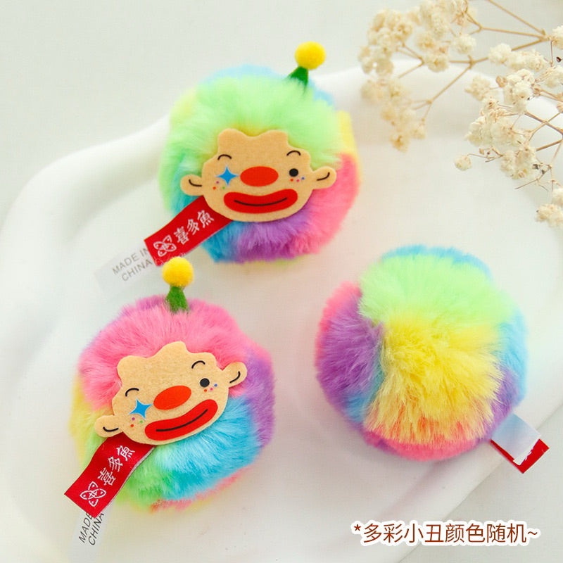 Fluffy Cat Bitting Ball Chaser Catnip Toy for Cat Clown