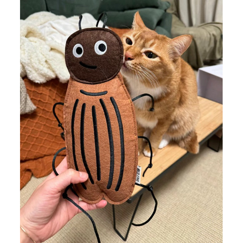 Tali Felt Catnip Chasing Toy for Cat Bitting Cockroach Insects Pet Toy