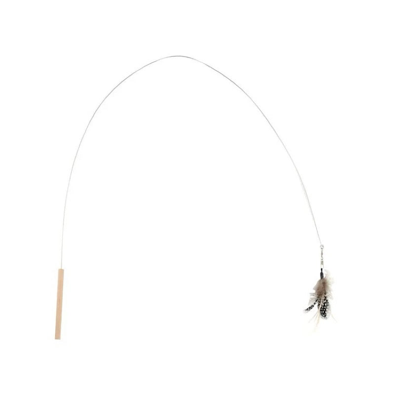 Amy Carol Irregular Feather Teaser Wand – Durable & Fun Cat Toy