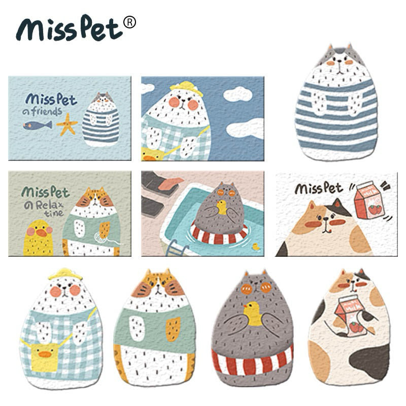 Misspet Cat Litter Box Mat Door Pad Cat Design