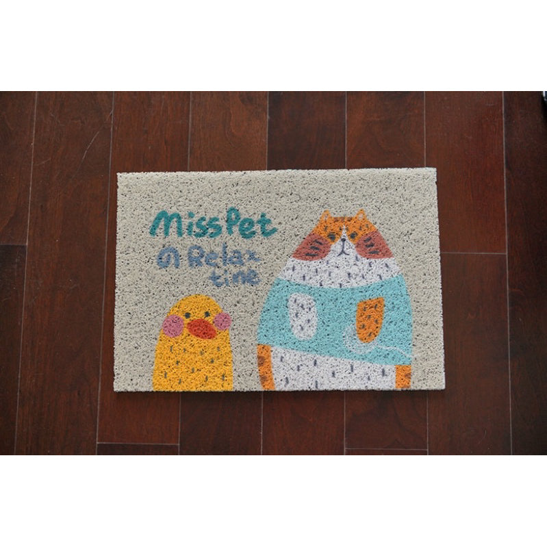 Misspet Cat Litter Box Mat Door Pad Cat Design