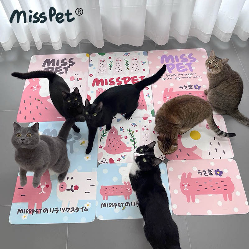 Misspet Multifunction Feeding Pad Cat Dog Pet Water Proof Mat