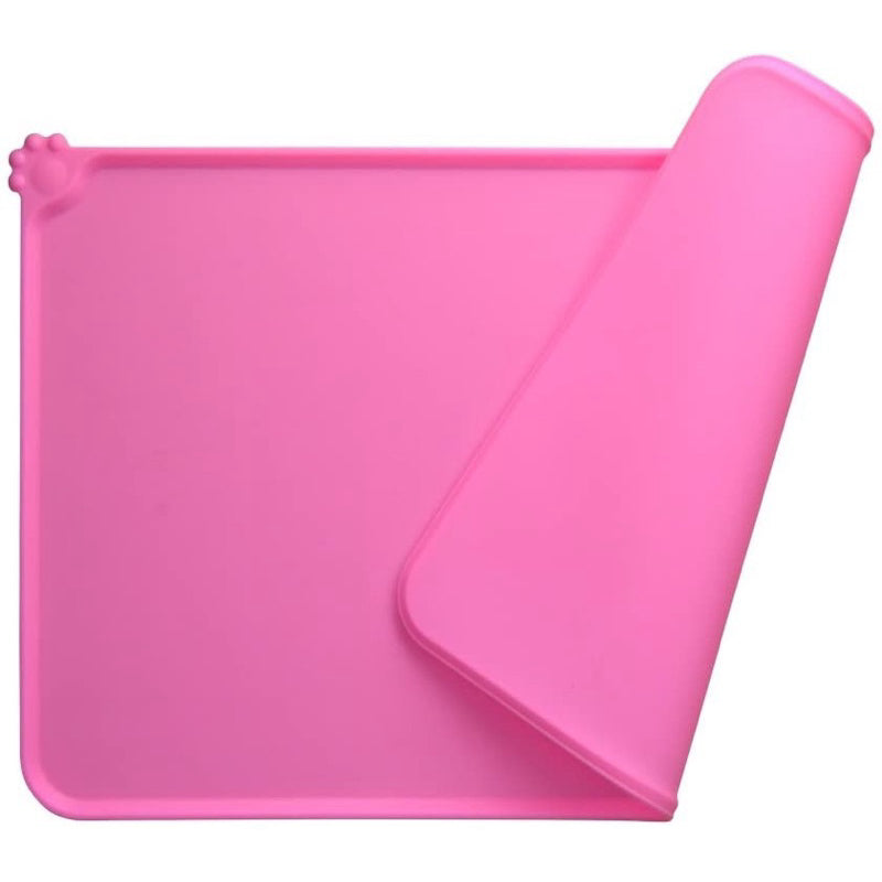 Silicone Rubber Pet Eating Tray Soft Pad Cleaning Mat Cat Dog Feeding Tray