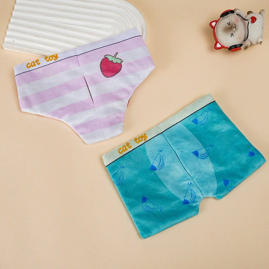 Cat toy underwear funny chaser with plastic paper