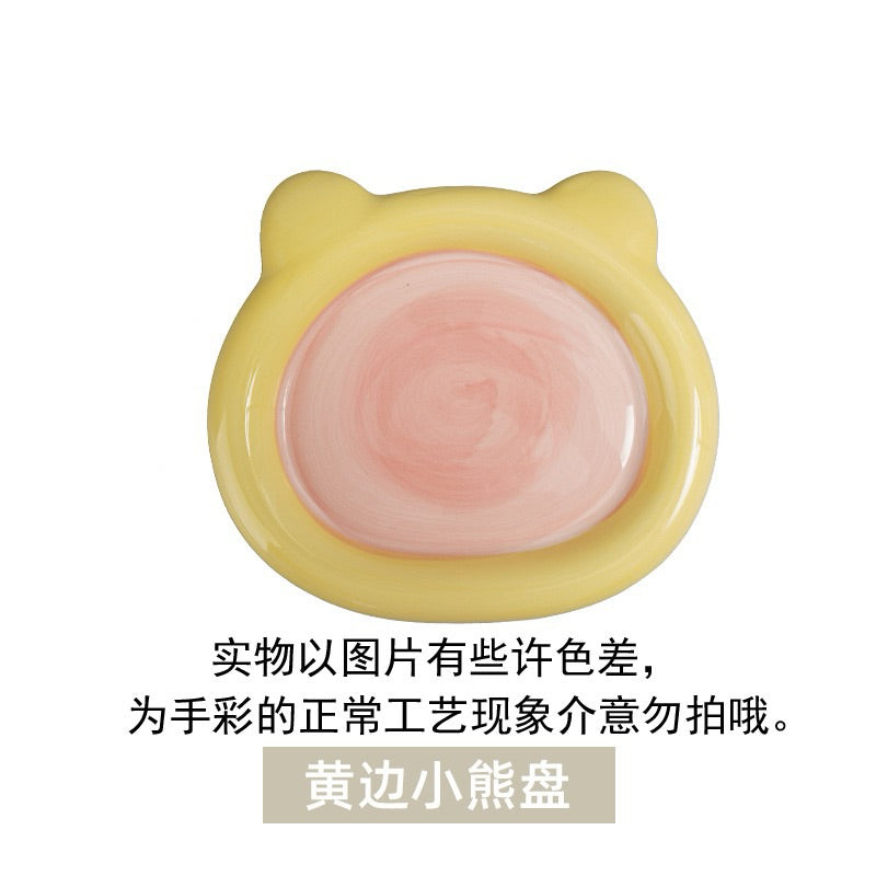 Ceramic Pet Feeding Bowl Cat Dog Feeder Thick Edge