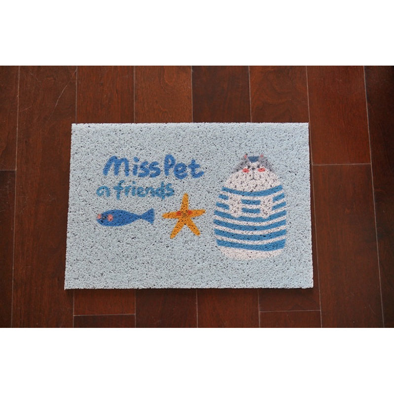 Misspet Cat Litter Box Mat Door Pad Cat Design