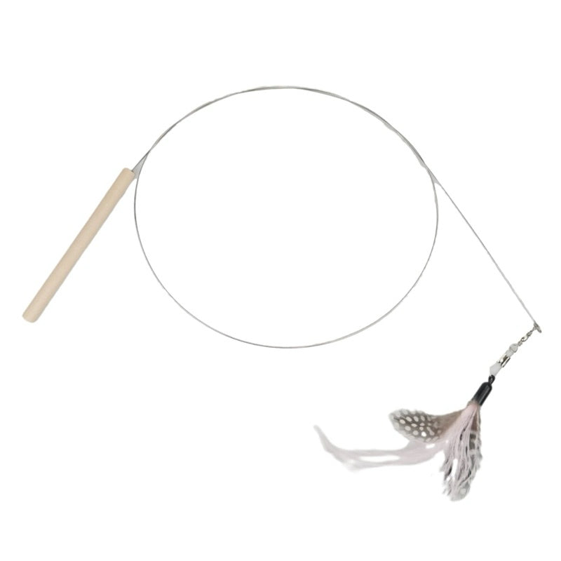 Amy Carol Irregular Feather Teaser Wand – Durable & Fun Cat Toy
