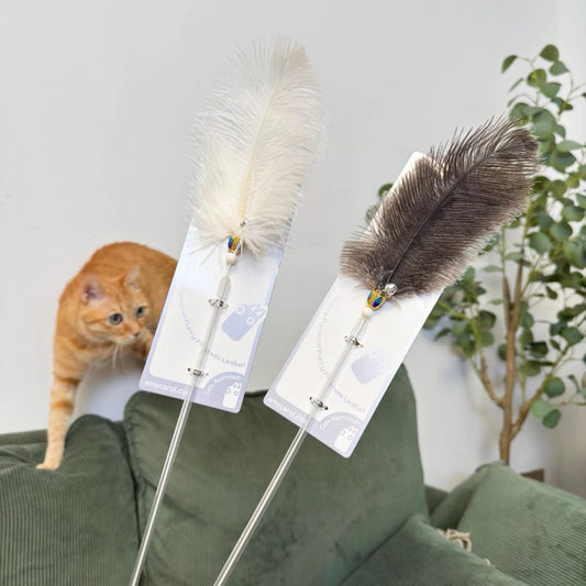 Amy Carol Telescopic Ostrich Feather Cat Teaser – Durable & High-Quality Interactive Toy