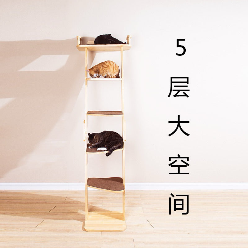 Wakupet Double Side Ladder Cat Condo Tree Pet Bed 5 Layers