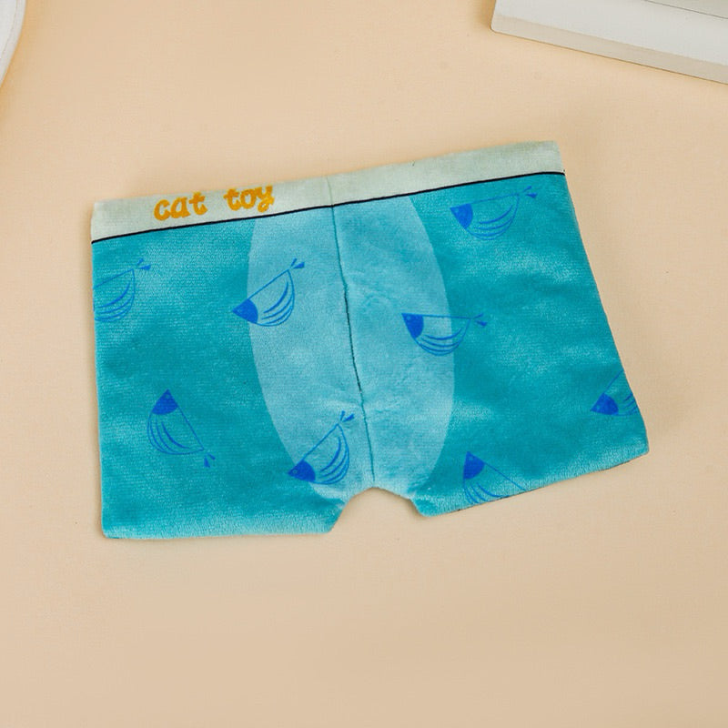 Cat toy underwear funny chaser with plastic paper