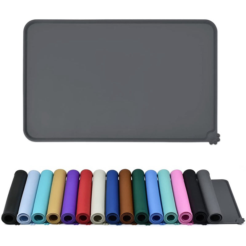 Silicone Rubber Pet Eating Tray Soft Pad Cleaning Mat Cat Dog Feeding Tray